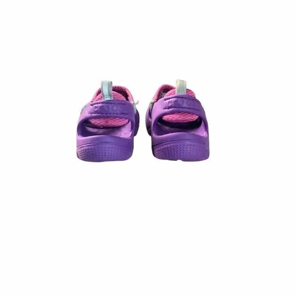 Pink and Purple Crocs Size 12c Girls